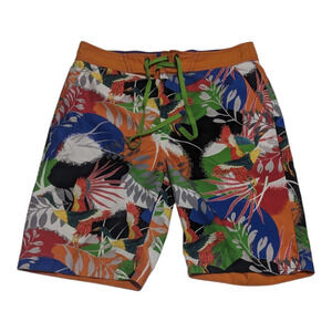 Robert Graham Men's Swim Shorts Size 32 Multicolor Floral Drawstring Side Pocket